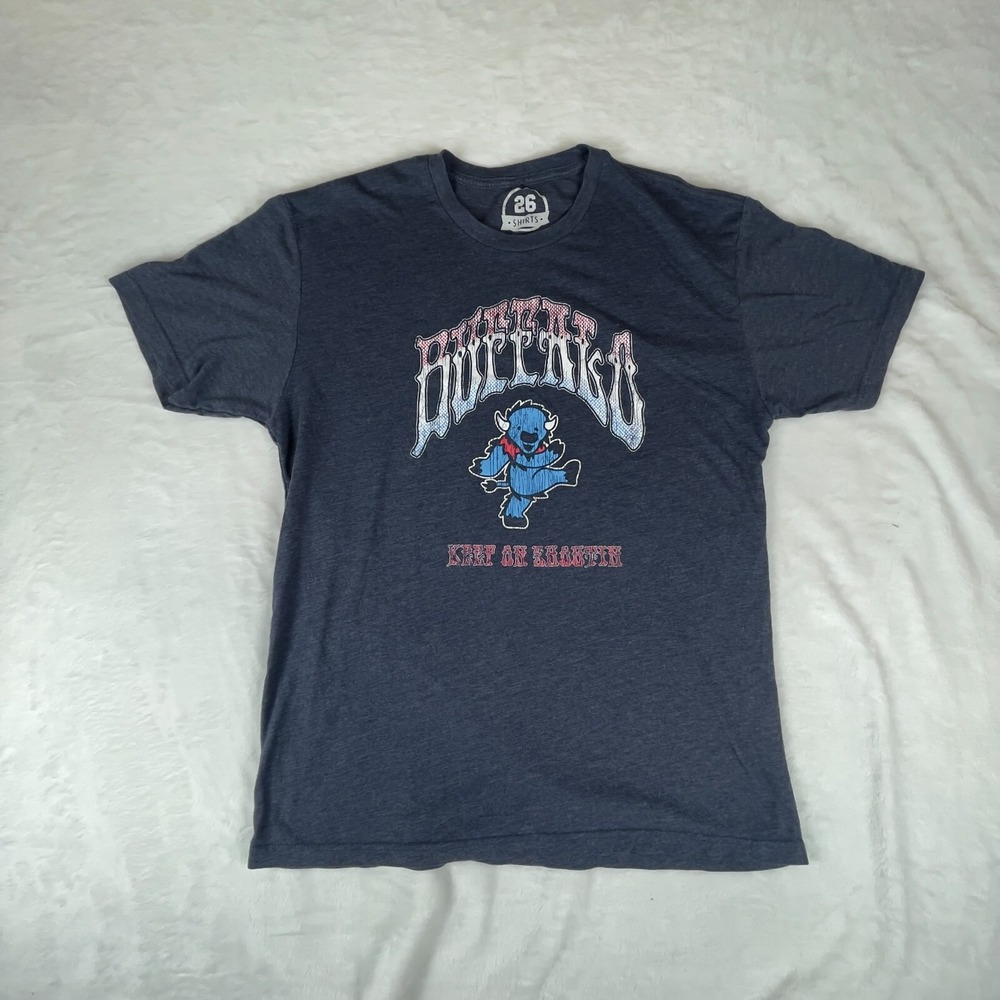 Buffalo Bills Shirt Mens Gray Keep On Shatin 26‎ Shirts NFL Football Sports Tee